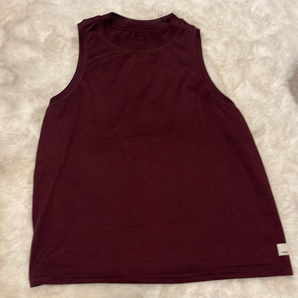 Maroon, extra small Vuori  buttery, soft muscle T tank top.